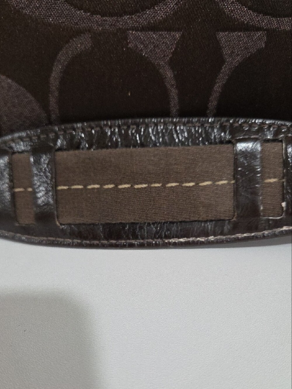 Coach Signature Swingpack Dark Brown Sparkly Crossbody with Stud Accents - Picture 3 of 7